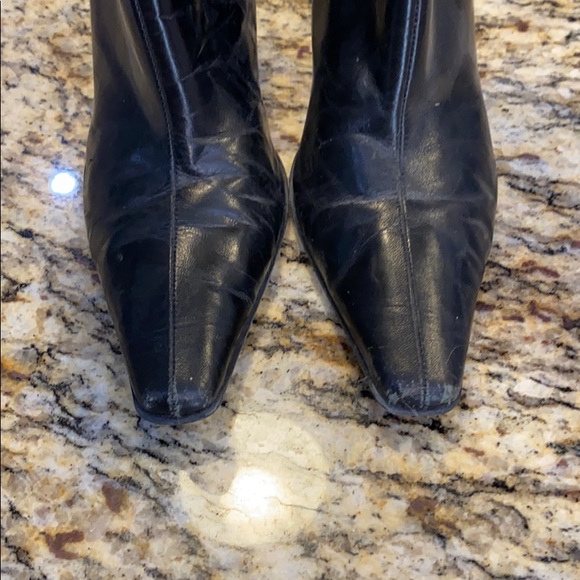 Gianni Bini Black leather mid calf boots - Picture 2 of 4
